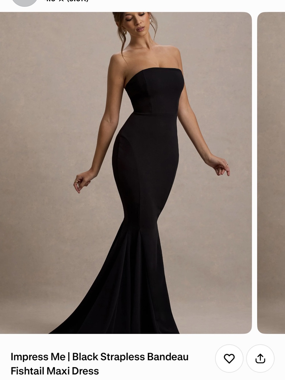 imPRESS Strapless Black Mermaid Gown
